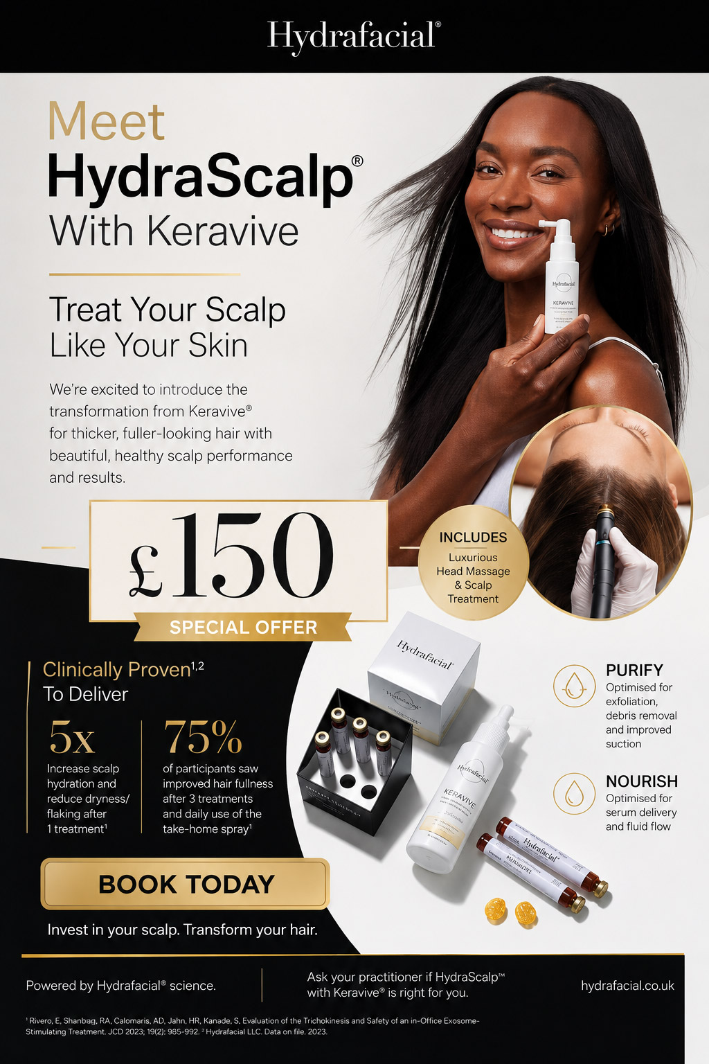 Keravive Hydrafacial Scalp offer £150